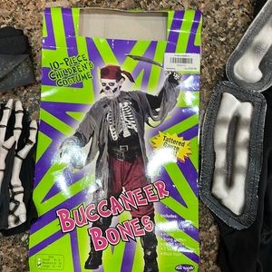 Vintage -kids large 12-14 Buccaneer Bones costume